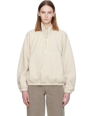 NOTHING WRITTEN Off- Woolly Fleece Jumper - Natural