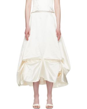 Wed Ssense Bridal Capsule Lola Maxi Skirt - Natural