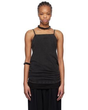 we11done Layered Sleeveless Tank Top - Black