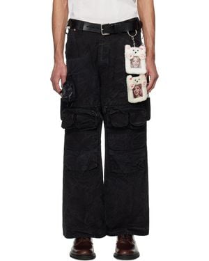 Doublet Oshi-Katsu Pocket Cargo Trousers - Black