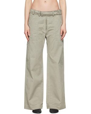 Acne Studios Twill Belt Pants - Natural