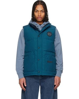 Canada Goose Label' Freestyle Crew Down Vest - Blue