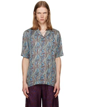 Dries Van Noten Boxy Jacquard Shirt - Blue