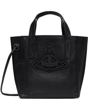 Vivienne Westwood Leather Sarah Small Tote - Black