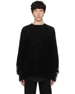 Thom Krom Alpaca-Blend Bouclé Whipstitch Jumper - Black