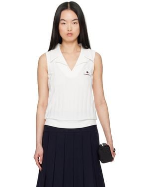 ShuShu/Tong Striped Knit Sleeveless Top - White