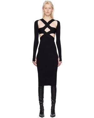 Dion Lee Harness Bra Hollowed-Out Detail Dress - Black