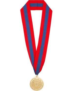 Balenciaga Medal Necklace - Red