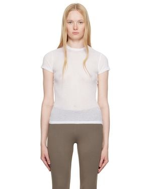 Skims Sheer Cotton T-Shirt - Multicolor