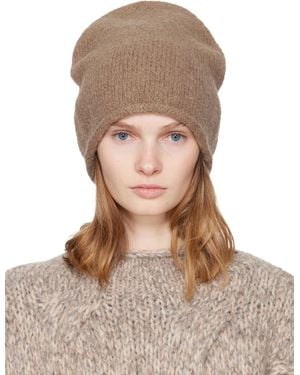 Lauren Manoogian Taupe Crown Beanie - Brown