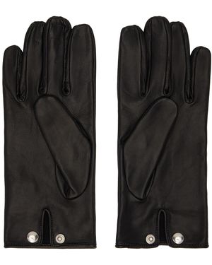 Ernest W. Baker Floral Studded Appliqué Driving Gloves in Black