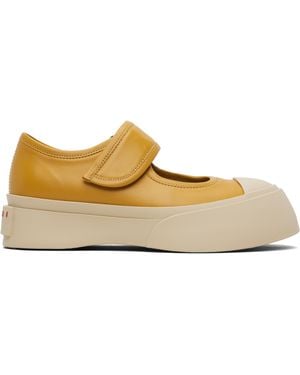 Marni Nappa Leather Mary Jane Ballerina Flats - Black