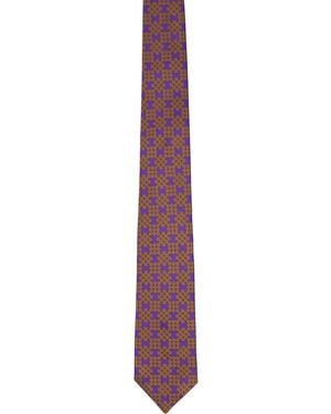 Dries Van Noten Printed Silk Tie - Black