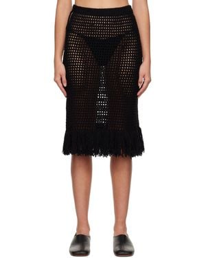 Niccolò Pasqualetti Grata Midi Skirt - Black
