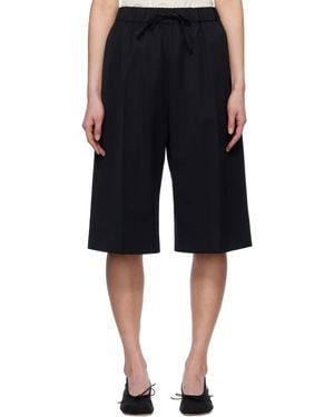 Simone Rocha ブラック ワイドレッグ ロング ハーフパンツ