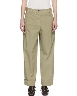 Dries Van Noten Stretch Cotton Trousers - Natural