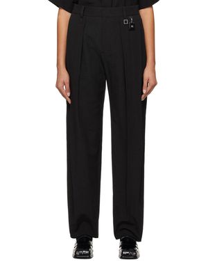 WOOYOUNGMI Black Pleated Trousers