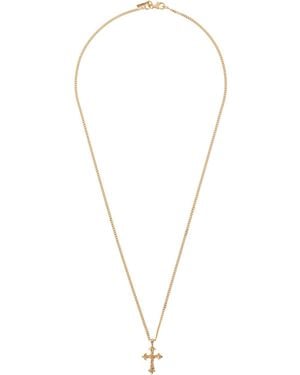 Emanuele Bicocchi Small Rose Cross Necklace - Metallic