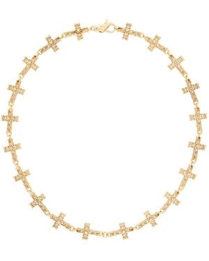 Emanuele Bicocchi Multi Notre-Dame Cross Necklace - Metallic