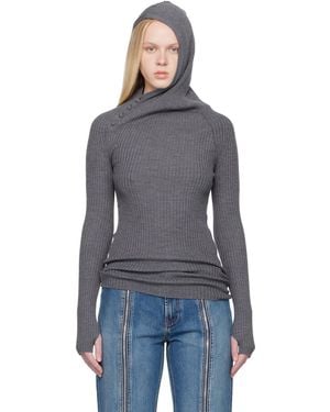Jean Paul Gaultier Asymmetric Hoodie - Black