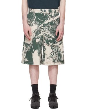 Reese Cooper Khaki & Off- Duck Canvas Patch Pocket Cargo Shorts - Black