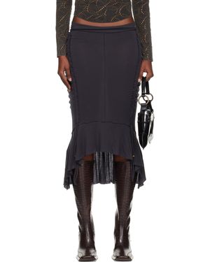 KNWLS Mg-Petrol Midi Skirt - Black