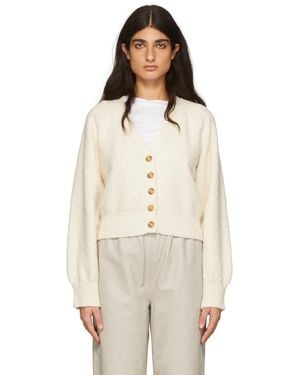 House of Dagmar Off- Megan Cardigan - White