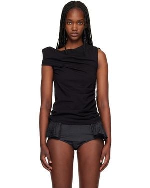 Dries Van Noten Draped Tank Top - Black