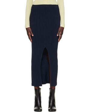 Issey Miyake Rill Midi Skirt - Blue