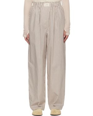 SILK LAUNDRY Cotton Paper Bag Lounge Trousers - Natural