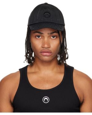 Marine Serre Recycled Moire Baseball Cap - Black