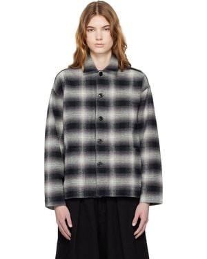 YMC Surchemise De Pyjama Grise - Noir