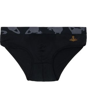 Vivienne Westwood Orb Waistband Briefs - Black
