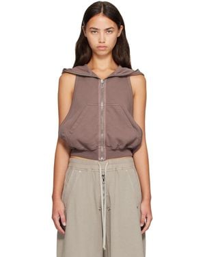 Rick Owens Taupe Tower Cyclops Sl Hoodie - Brown