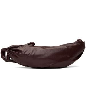 Lemaire Burgundy Large Soft Croissant Bag - Black