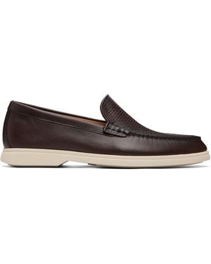 BOSS Emed-Logo Loafers - Blue