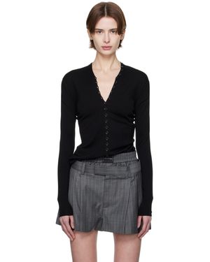 Alexander Wang ブラック ハイネック 長袖カーディガン