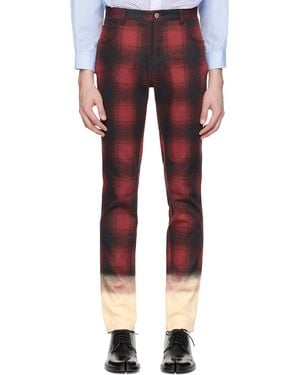Maison Margiela Black & Red Skinny Jeans