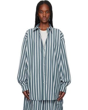 REMAIN Birger Christensen Oversize Shirt - Blue