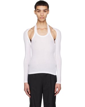 Dion Lee Modular Halter Long Sleeve T-Shirt - White