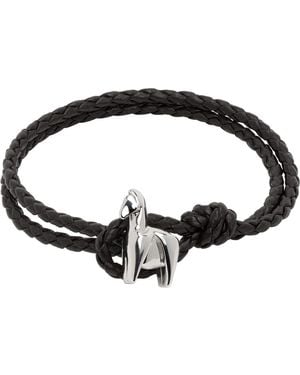 Bottega Veneta Cavallo Leather Bracelet - Black