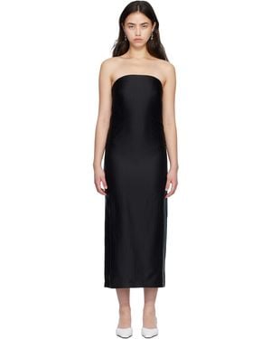 Loulou de Saison Giulia Bustier Midi Dress - Black