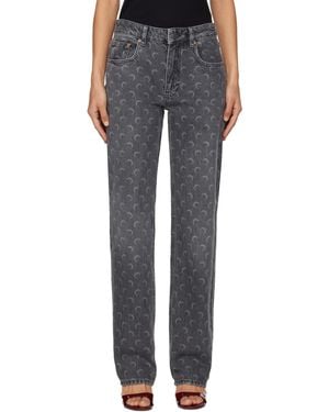 Marine Serre Moon Laser Straight Jeans - Black