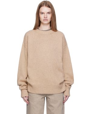 ARCH THE Crew Neck Oversized Jumper - Natural