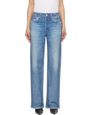 Rag & Bone Miramar Terry Wide-Leg Joggers - Blue
