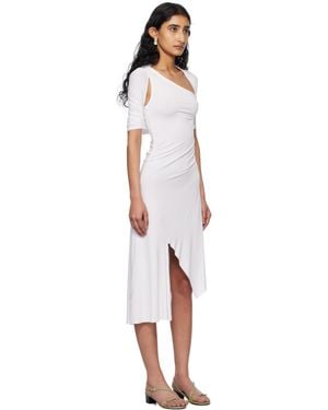 ワンピース gimaguas LONG DRESS (FUZZYDRESS WHITESAND) GIMAGUAS Fuzzy Dress in White | Lyst