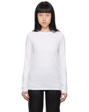 Rag & Bone White 'the Slub' Long Sleeve T-shirt