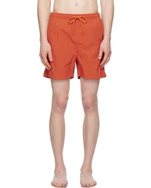 Norse Projects Hauge Recycled Nylon Swim Shorts - Red
