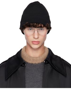 Jil Sander Ribbed Beanie - Black