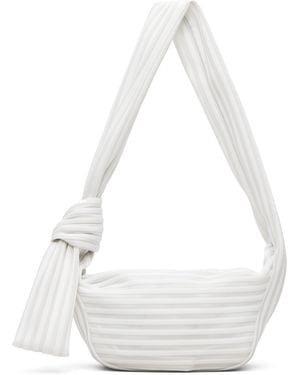 Issey Miyake Off- Linear Knit 58 Bag - White